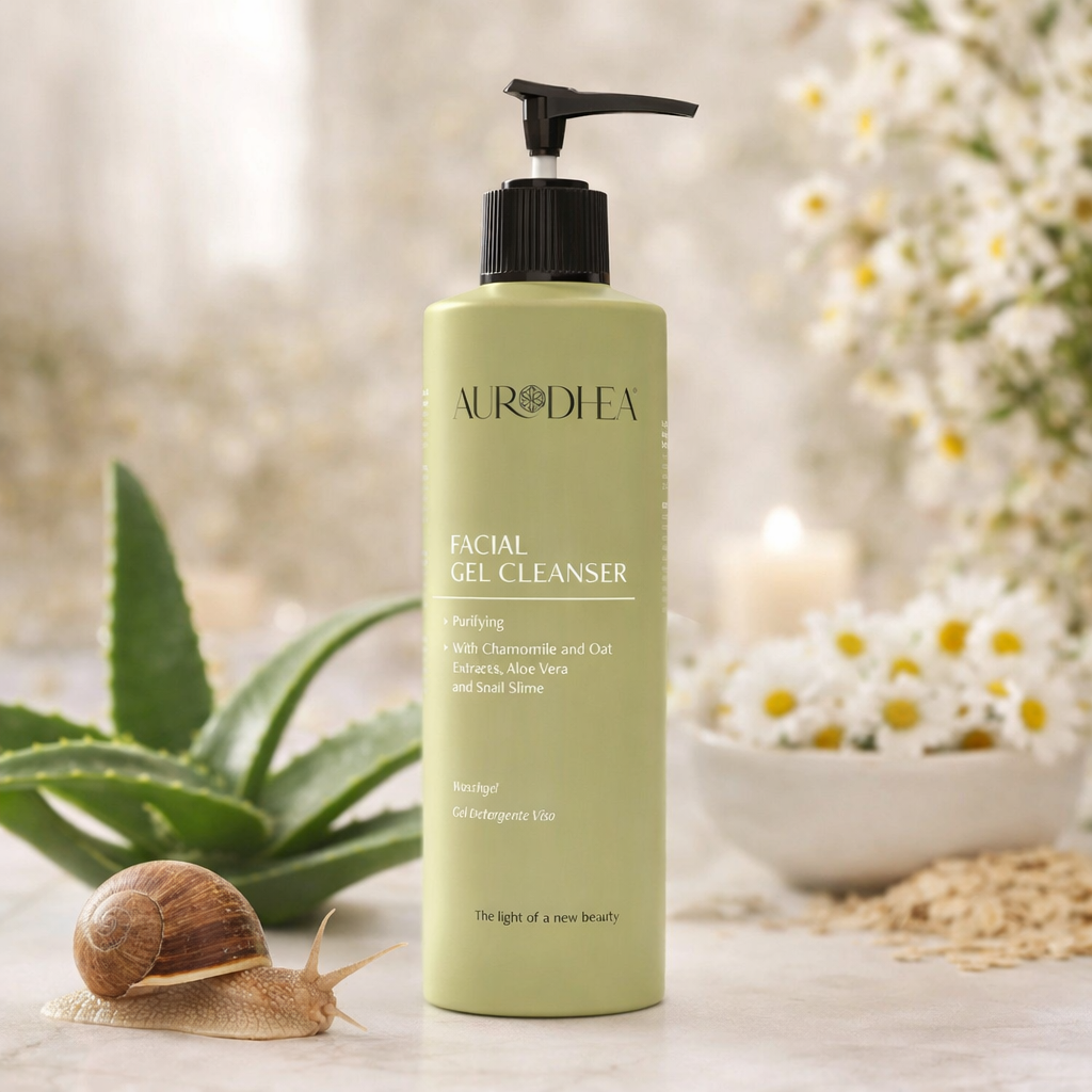 Gel nettoyant visage Aurodhea à la bave d’escargot pour le nettoyage quotidien de la peau