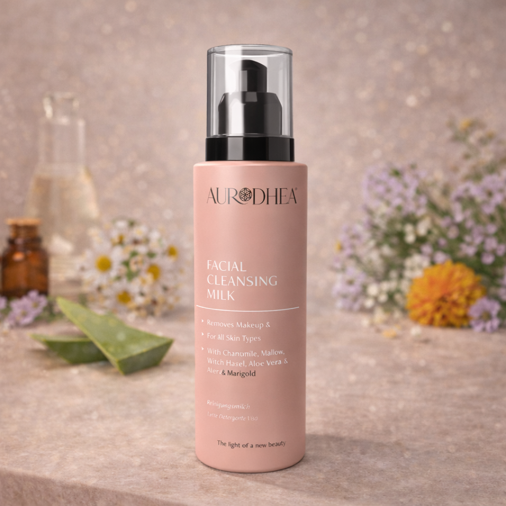 Lait démaquillant visage Aurodhea, flacon 150 ml, soin nettoyant doux