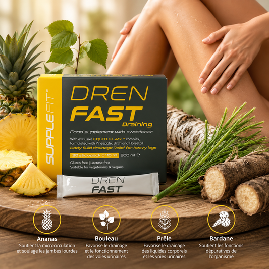 DREN FAST DRAINANT avec ingrédients naturels ananas, bouleau et prêle