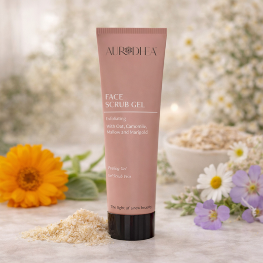 Gel exfoliant visage Aurodhea en tube, exfoliant doux aux extraits naturels pour tous types de peau
