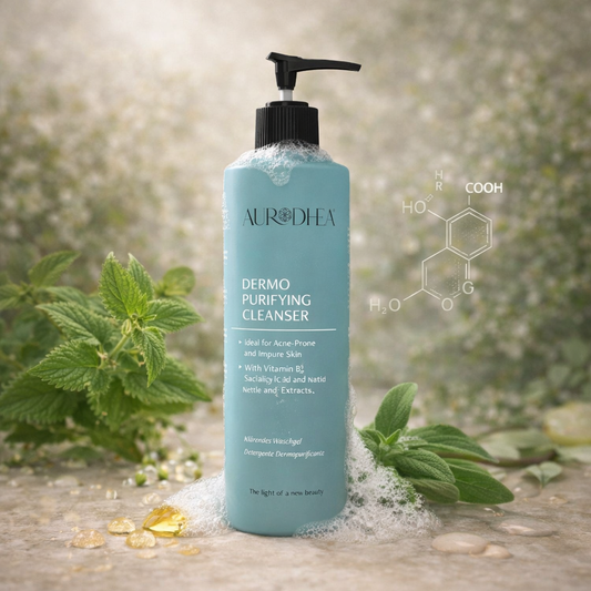 Nettoyant dermo purifiant anti-acné Aurodhea flacon 260 ml pour peaux impures