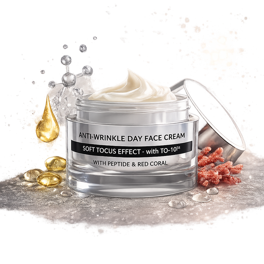 Crème visage homme Peptilux Men effet soft focus avec TQ-10™ en pot transparent